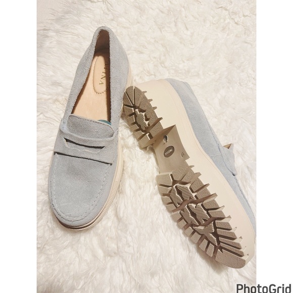 Patina Zoe Suede Blue Loafers - Picture 5 of 10